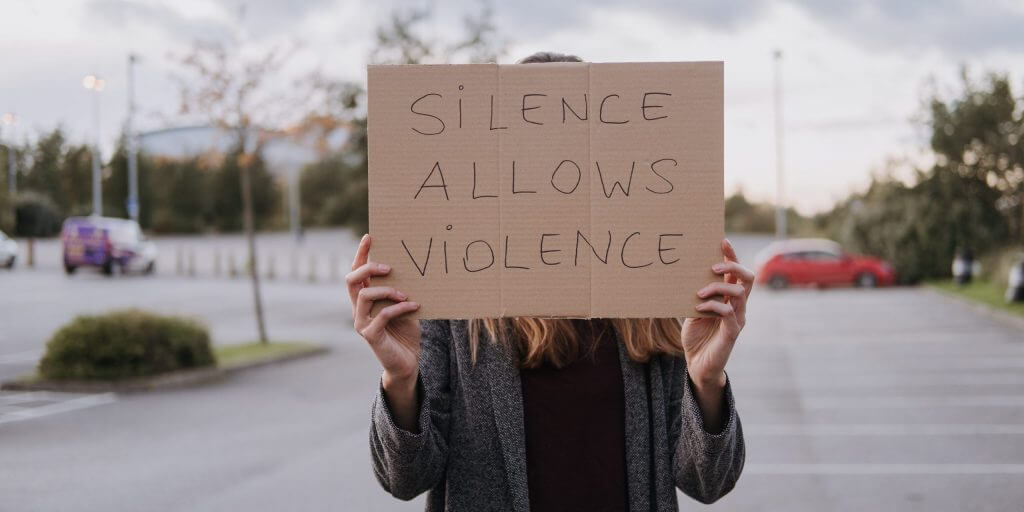 sign silence allows violence